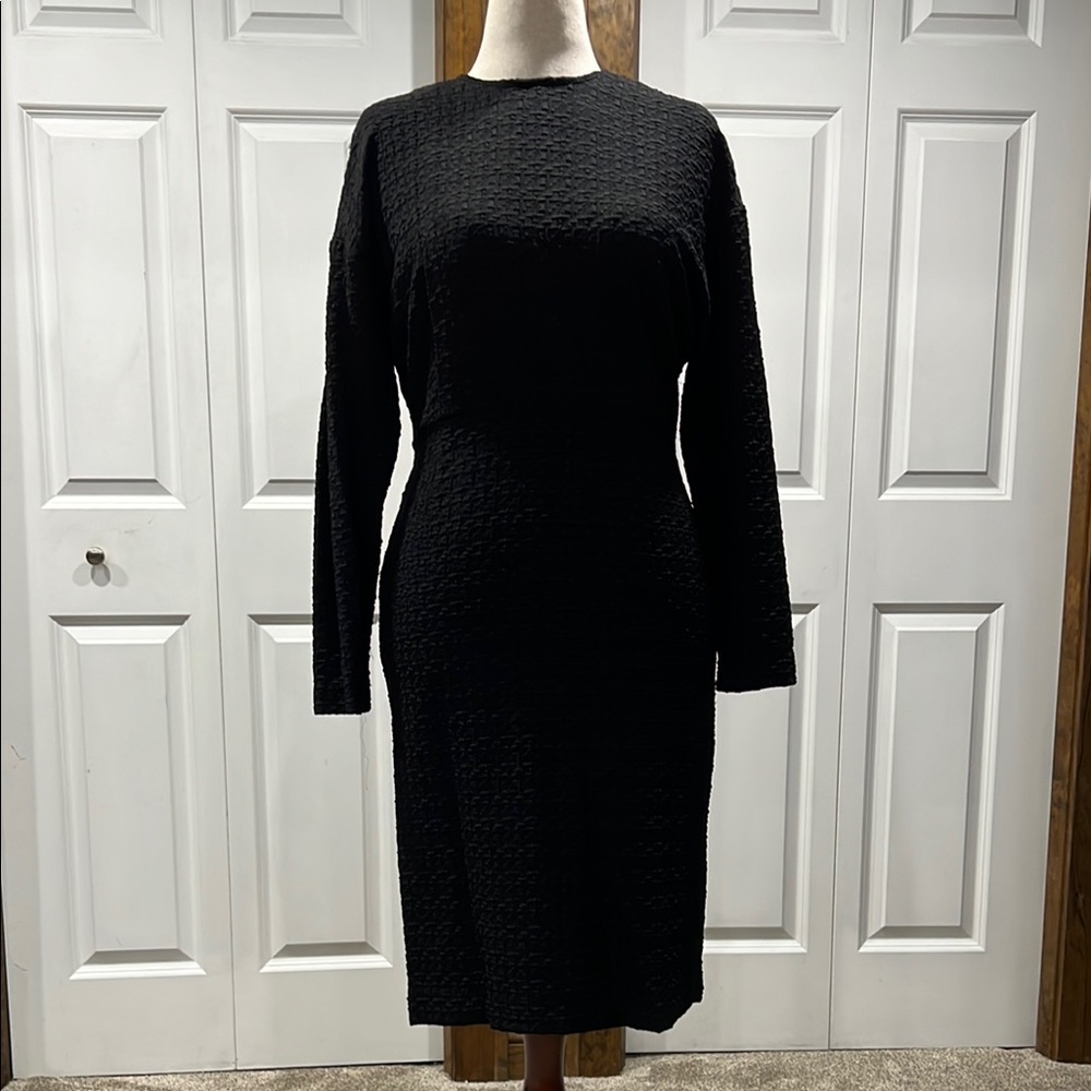 MM Lafleur Black Sheath Midi Dress